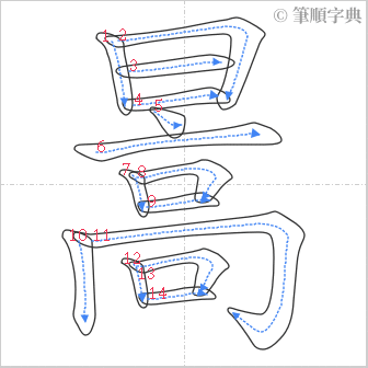 “「暠」的筆順”