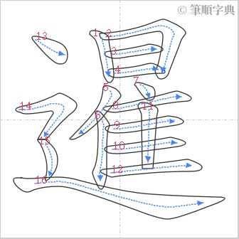 “「暹」的筆順”