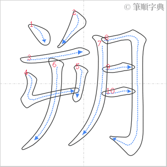 “「朔」的筆順”