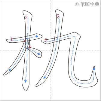 “「朹」的筆順”