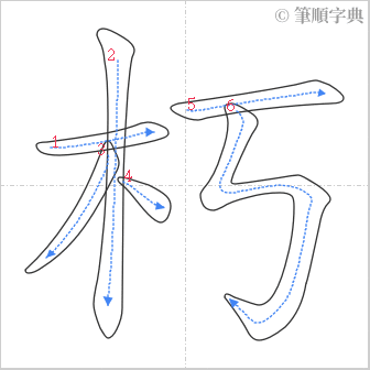 “「朽」的筆順”