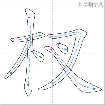 “「杈」的筆順”