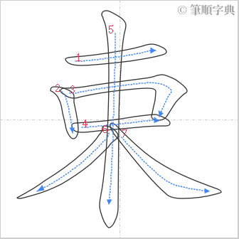 “「束」的筆順”