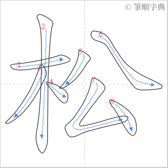 “「松」的筆順”