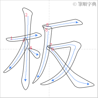 “「板」的筆順”