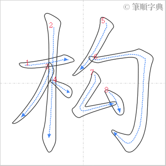 “「构」的筆順”