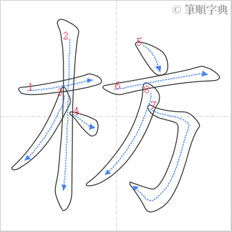 “「枋」的筆順”