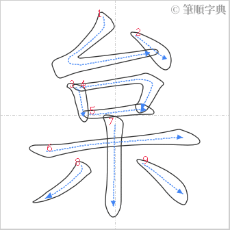 “「枲」的筆順”