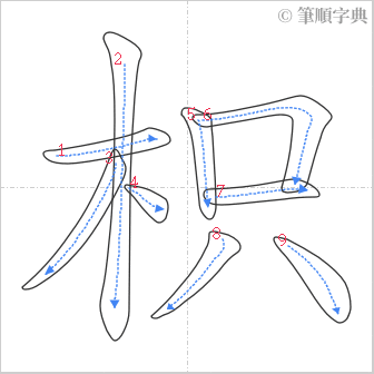 “「枳」的筆順”