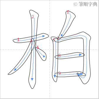 “「柏」的筆順”