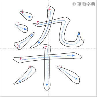 “「染」的筆順”