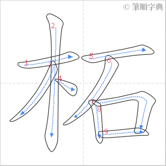 “「柘」的筆順”