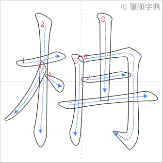 “「柟」的筆順”