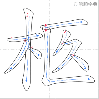 “「柩」的筆順”