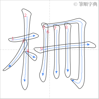 “「柵」的筆順”