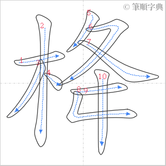 “「栙」的筆順”