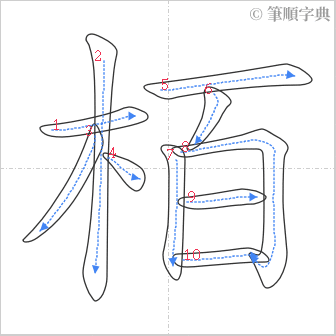 “「栢」的筆順”