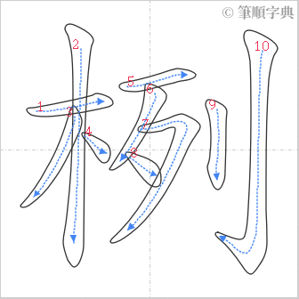 “「栵」的筆順”