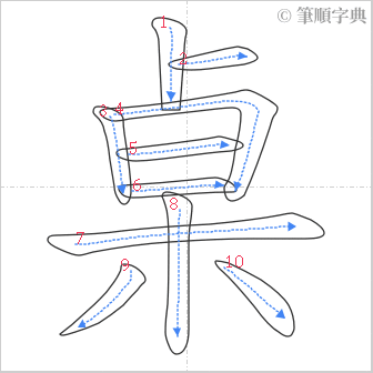 “「桌」的筆順”