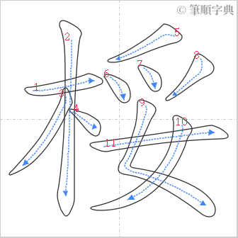 “「桵」的筆順”