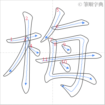 “「梅」的筆順”