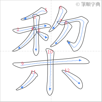 “「棃」的筆順”