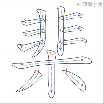 “「棐」的筆順”