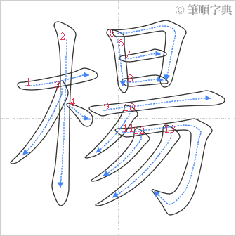 “「楊」的筆順”