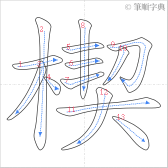 “「楔」的筆順”