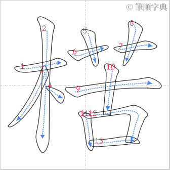 “「楛」的筆順”