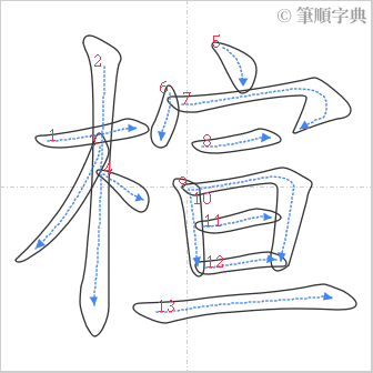 “「楦」的筆順”