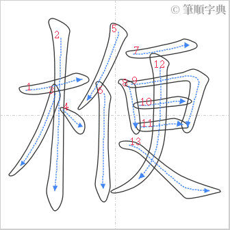 “「楩」的筆順”