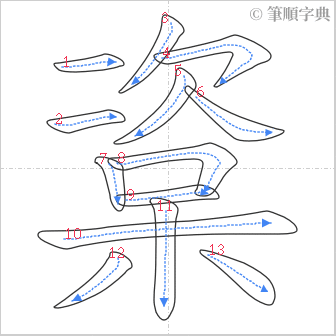 “「楶」的筆順”