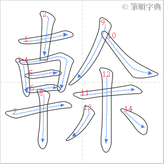 “「榦」的筆順”