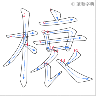 “「榱」的筆順”