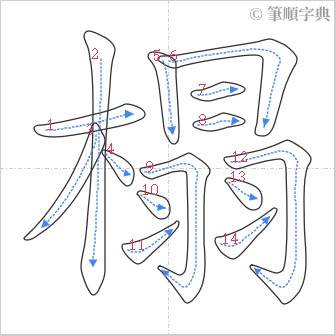 “「榻」的筆順”