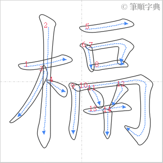 “「槅」的筆順”