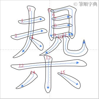 “「槼」的筆順”