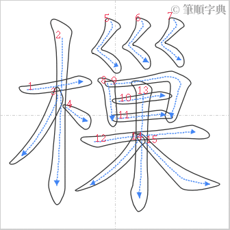 “「樔」的筆順”