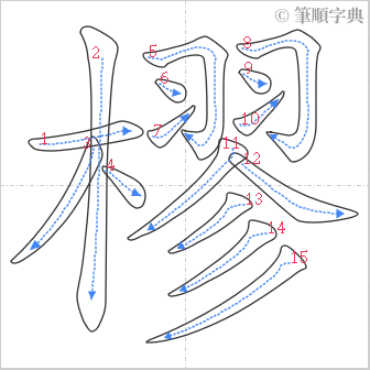 “「樛」的筆順”