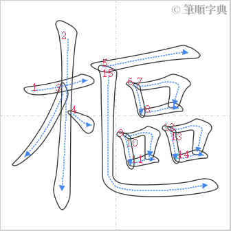 “「樞」的筆順”