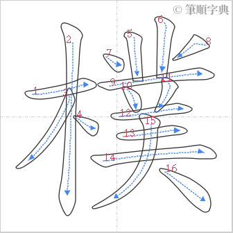 “「樸」的筆順”