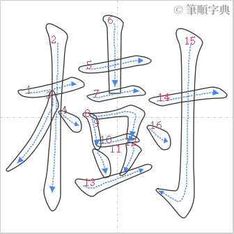 “「樹」的筆順”