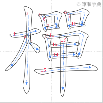 “「樿」的筆順”