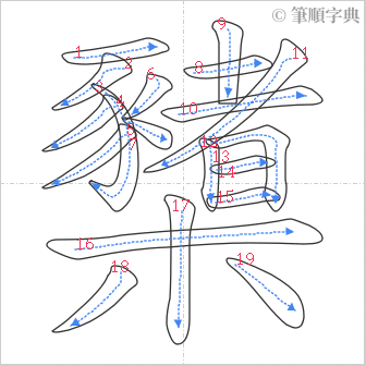 “「櫫」的筆順”