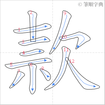 “「款」的筆順”