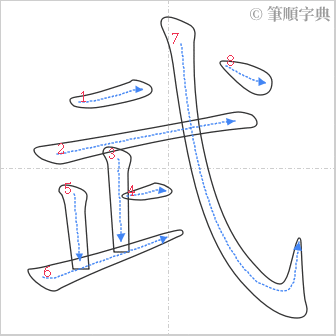 “「武」的筆順”