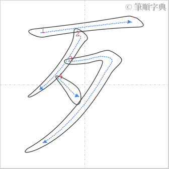 “「歹」的筆順”