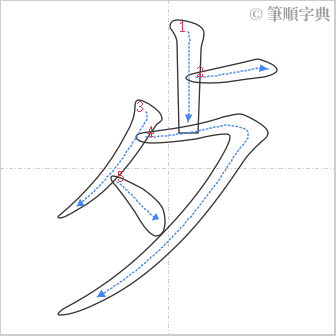 “「歺」的筆順”