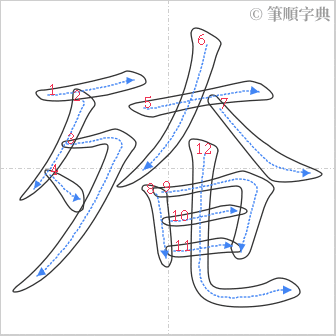 “「殗」的筆順”